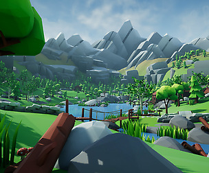 Lowpoly Style Woodlands Environment