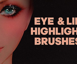 EYE AND LIP HIGHLIGHT BRUSHES | PHOTOSHOP