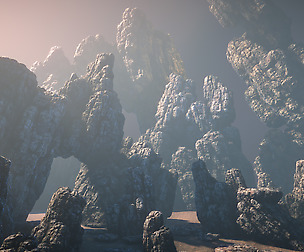 Cracked rocks