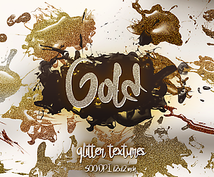 Luxury Glitter digital paper 12 Gold