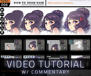 How To Draw Hair (Anime Render) W/Commentary