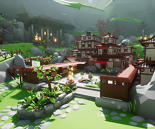 Lowpoly Style Asia Environment