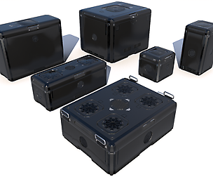 Sci Fi black cargo crates
