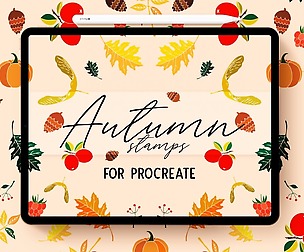 Autumn Stamp Brushes for Procreate