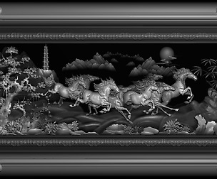Horse relief for CNC - V02
