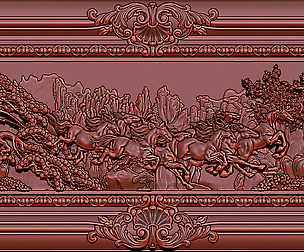 Horse relief for CNC - v03
