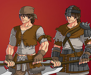 RPG Ruffian and Barbarian Class - With Poses