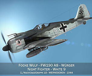 Focke Wulf - FW190 A8 - White 9