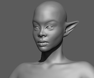 Thick Black Elf Base Mesh