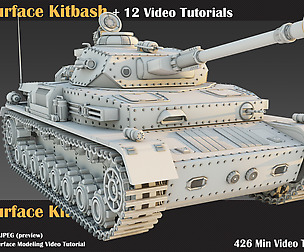 Hard Surface Kitbash + 12 Video Tutorials