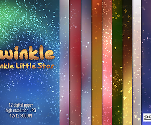Twinkle Little Star Digital paper textures