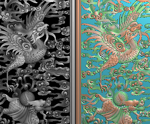 Phoenix woodcarving