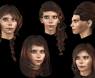 Set woman hairstyle 5 types