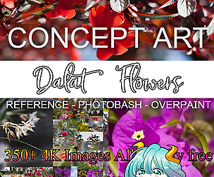 Concept art kit - Dalat Flowers Photobash kit