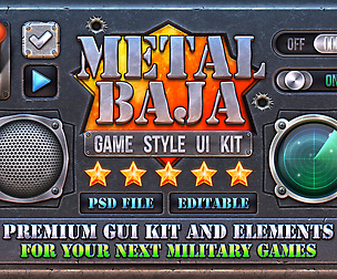 METALBAJA – Military Game GUI Kit