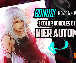 Nier Automata Doodles - Speed Paitings