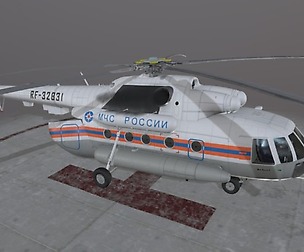Mi-8MTV Russian Emercom Animated