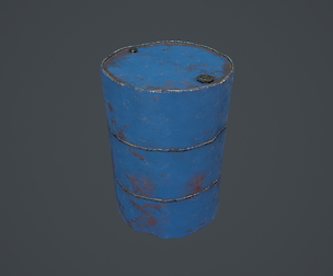 Old Rusty Barrel Low Poly / PBR / VR