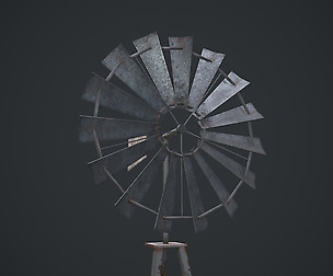 Windmill Low Poly / PBR / VR