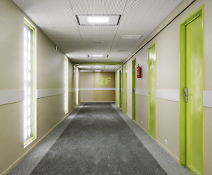 Underground Office Corridor