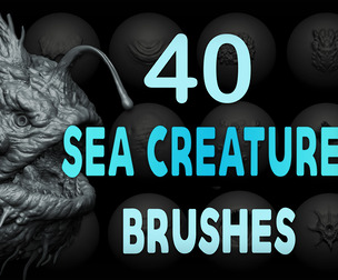 Zbrush + Blender - Sea Creatures VDM Brush