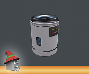 Barrel Sci-Fi Low Poly / PBR / VR
