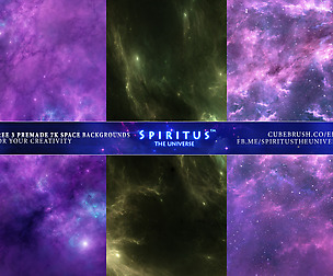 FREE 3 PREMADE 7K SPACE BACKGROUNDS - PACK 120
