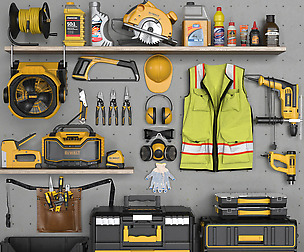 Garage tools set 4