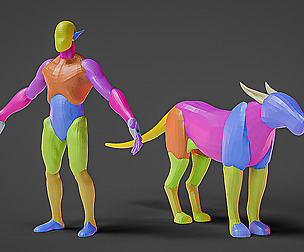 Monster Base Mesh Humanoid and Quadruped