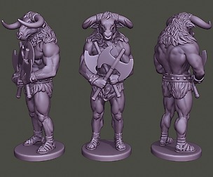 Minotaur Warrior Guard two Axes