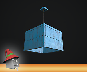 Pendant Lamp Distress Wood PBR VR