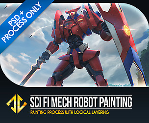 Sci Fi Mech Robot Painting