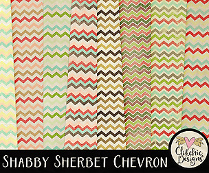 Shabby Cherbet Chevron Texture Pack
