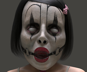 Ballgag Clown Mask for 3d print