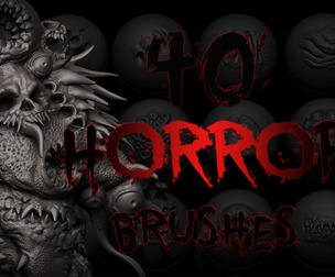 Zbrush + Blender - Horror VDM Brush