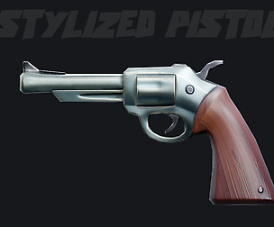 Stylized Pistol - Game Asset
