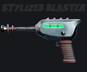 Stylized Scifi Blaster - Game Asset