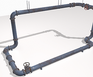Modular rusty pipes pack 1