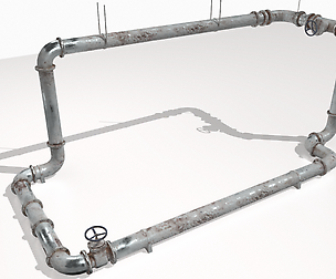 Modular rusty pipes pack 2