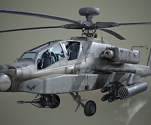 AH-64D Apache Longbow Low Poly