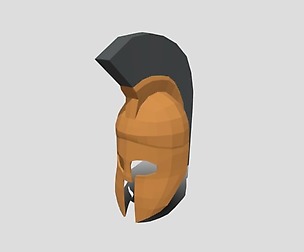 Low Poly Ancient Greek Helmet