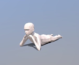 Low Poly Kid Laying Down