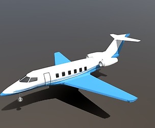 Low Poly Pilatus PC-24 Aiplane Jet