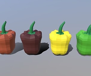 Low Poly Cartoon Peppers