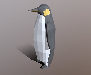 Low Poly Cartoon Penguin