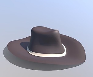 Low Poly Cartoon Cowboy Hat Free