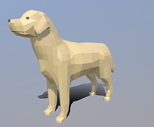 Low Poly Cartoon Labrador