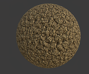 Dry Ground PBR Material Texture