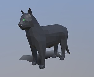 Low Poly Cartoon Cat