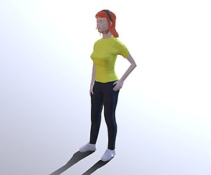 Low Poly Casual Woman